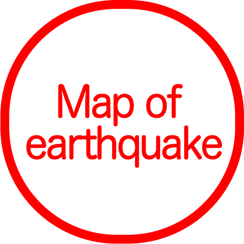 Map of earthquake