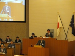 平成26年2月定例岡山市議会の様子