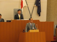 臨時岡山市議会の様子