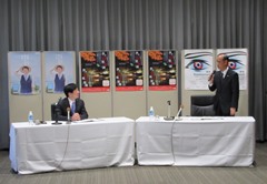 平成28年度　岡山市長と岡山県知事との懇談会の様子