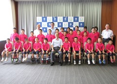 「第26回全日本ドッジボール選手権全国大会」出場選手　南輝ドッチボールクラブ　来訪の様子