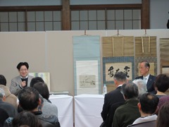 トークショーを行う大森雅夫岡山市長