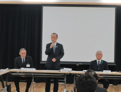 岡山県都市教育委員会教育長協議会 平成26年度第1回定例会の様子