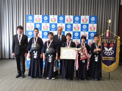「第40回全国スポーツ少年団剣道交流大会」に出場した選手・関係者　来訪の様子