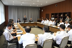 第1回岡山市G20保健大臣会合推進本部会議の様子