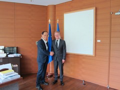 駐日フランス共和国　特命全権大使　ローラン・ピック氏　訪問の様子