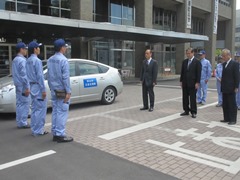 熊本先遣隊出発式の様子