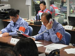 平成28年度岡山県国民保護共同図上訓練　本部会議の画像