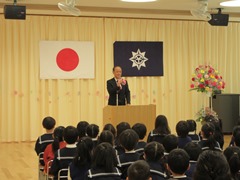 岡山市伊島認定こども園開園式の様子