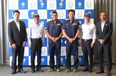 男子ソフトボール日本代表選手・関係者 来訪の様子