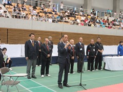 第36回全日本武術太極拳選手権大会in岡山　開会式の様子