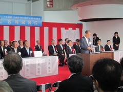日本下水道協会「下水道展‘19横浜」開会式の様子