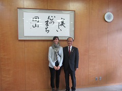 岡山大学地域総合研究センター客員研究員　サウミャ・キニ氏　来訪の様子