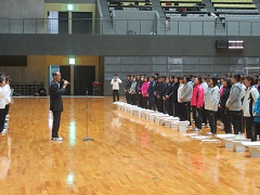 岡山市婦人バレーボール大会　開会式の様子