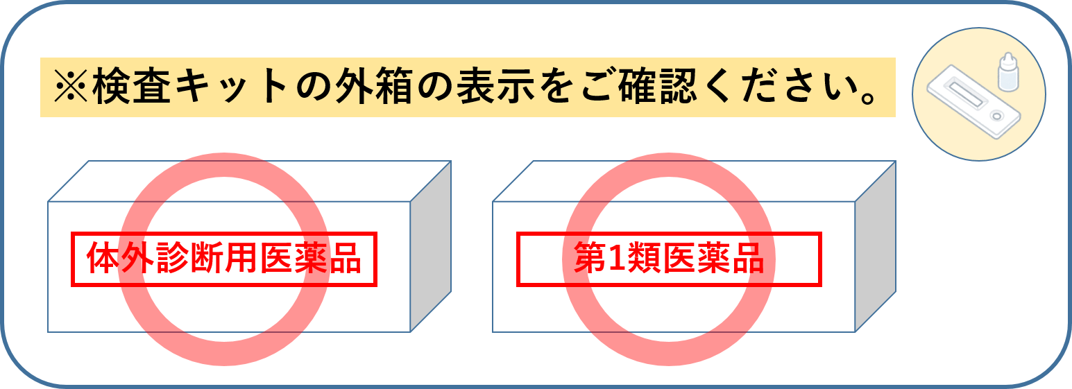 抗原検査キットの外箱の表示をご確認ください。