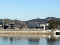 吉井川と西大寺観音院の写真