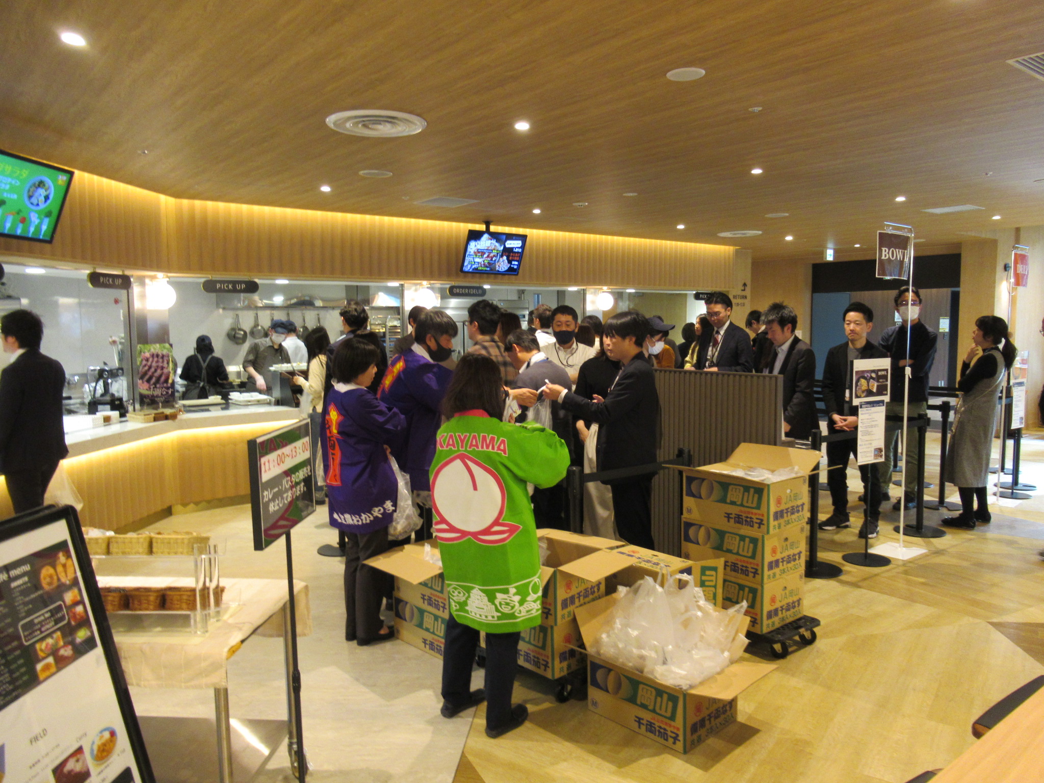 東京都内社員食堂でのPR写真
