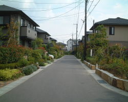 都市化が進む住宅街の写真