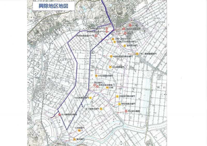 興除地区樋門図の画像