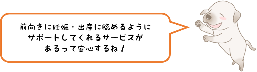 前向きに妊娠・出産に臨めるようにサポートしてくれるサービスがあるって安心するね！