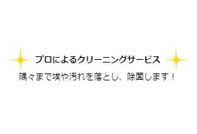 プロによるクリーニングサービスも行っています。