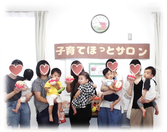 保護者と園児たちの集合写真
