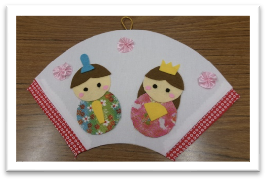 フェルトのお雛様タペストリーの写真