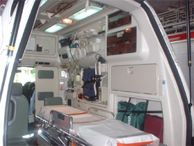 救急車内部の写真