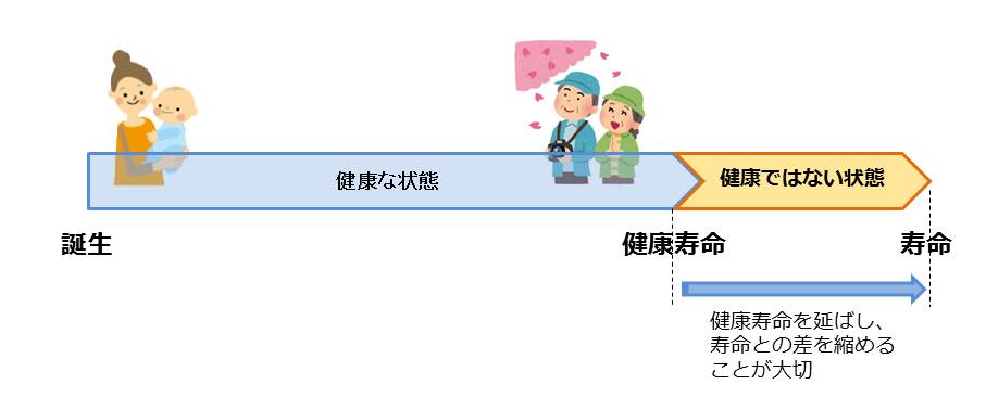 健康寿命の説明図