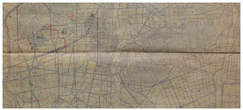 「岡山市全図」　昭和24～27年頃　の部分の画像