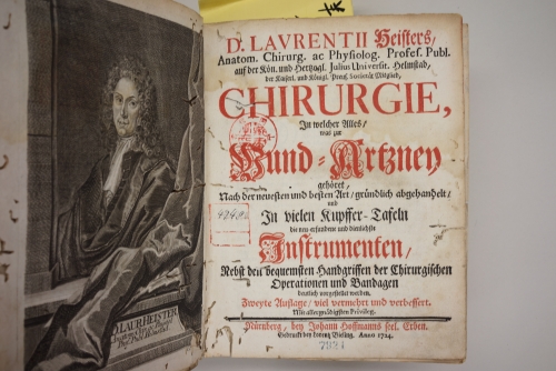 高橋文庫　D・ラウレンティウス著『外科学』（1724年）の扉ページの画像