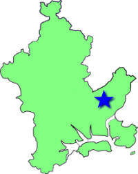 地図（城東台学区の位置）