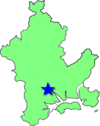 地図（岡南学区の位置）