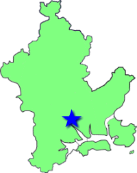 地図（旭東学区の位置）