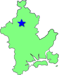 地図（御津学区の位置）
