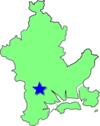 地図（西学区の位置）