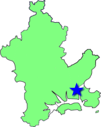 地図（西大寺南学区の位置）