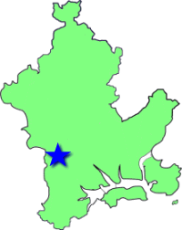 地図（陵南学区の位置）