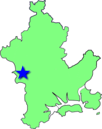 地図（庄内学区の位置）