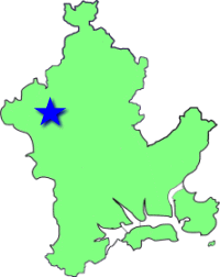 地図（高田学区の位置）