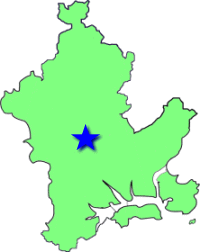 地図（横井学区の位置）