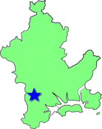 地図（福田学区の位置）