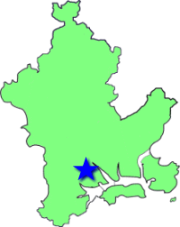 地図（芳泉学区の位置）