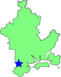 地図（興除学区の位置）