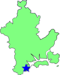 地図（七区学区の位置）