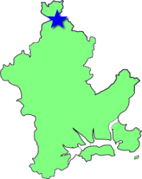 地図（福渡学区の位置）