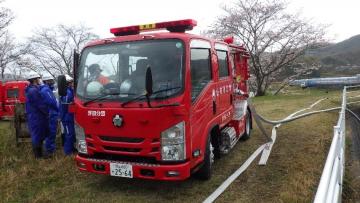 新しい浮田分団の消防車両