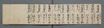 木畑道夫の祖父、木畑貞因の名前がある岡山藩の医師名簿の画像