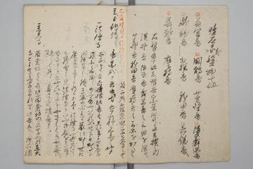 蜂谷宗栄（撰）、蜂谷宗先、河本立軒（書写）「蜂谷家外盤物十組」（外十組盤の解説書。立軒の書写は安永3年）の画像