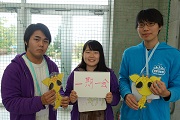 岡山理科大学児童文化部　ムック、キラリ、きんさんの写真